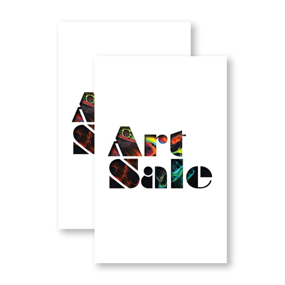 Art Sale (2-Pack) 24 Inch x 36 Inch Vinyl Decals | Sign Insert Peel & Stick Decals Stickers Window Signs | Creative Promotions, Exhibits, Gallery Events | Made in USA