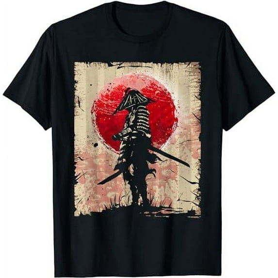 Art Samurai Vintage Fighter Retro Design T-Shirt