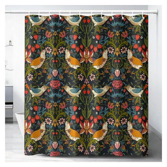 Art Shower Curtain for Bathroom,Enchanted Vintage Flowers Arts Home Decorative Waterproof Shower Curtain Bathroom Curtain Decor 66x72 Inch