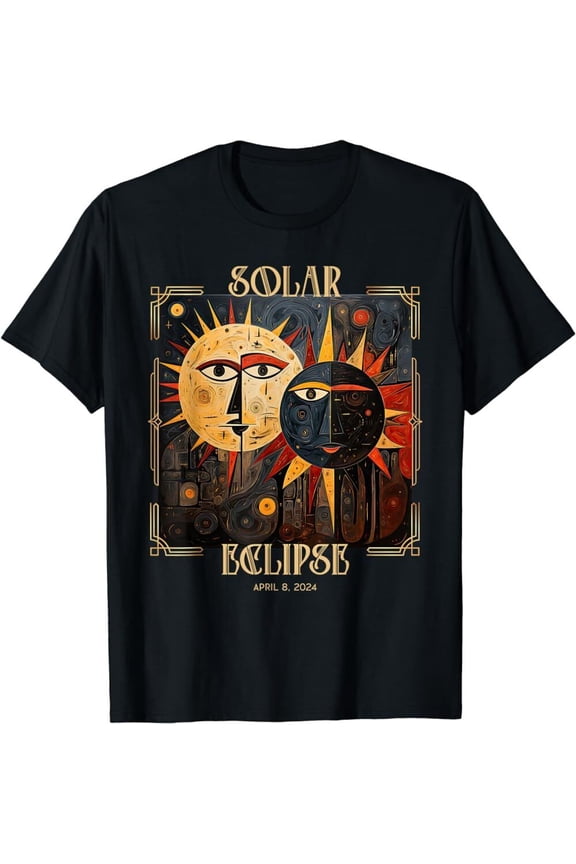 Art Solar Eclipse Shirt 2024 Sun Totality April 8th America T-Shirt, Unisex Tee
