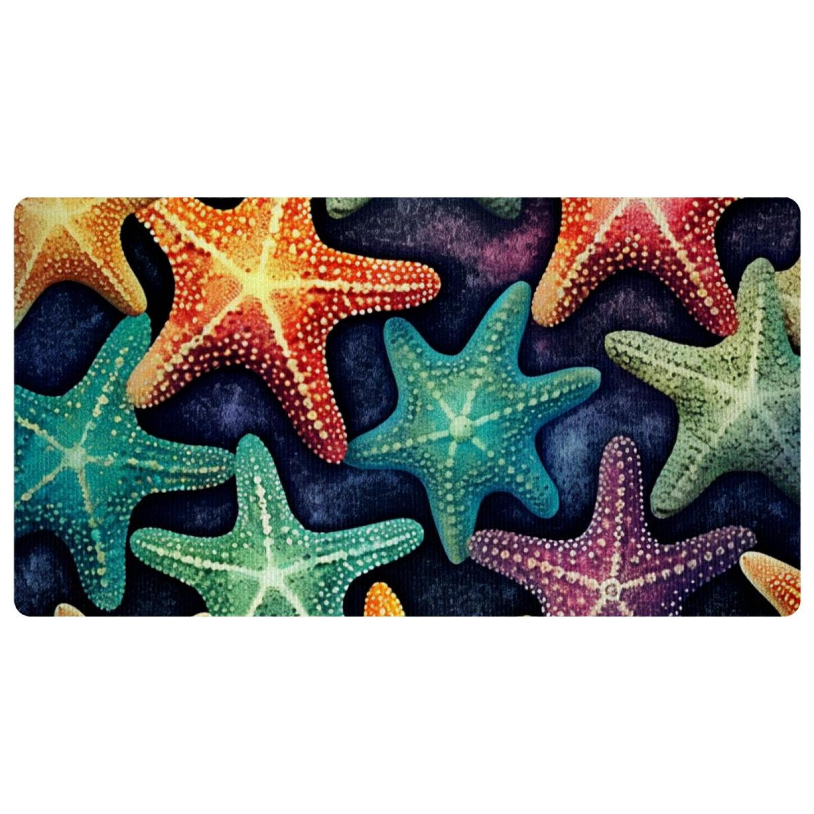 Starfish Shell Print Pattern Floor Mat