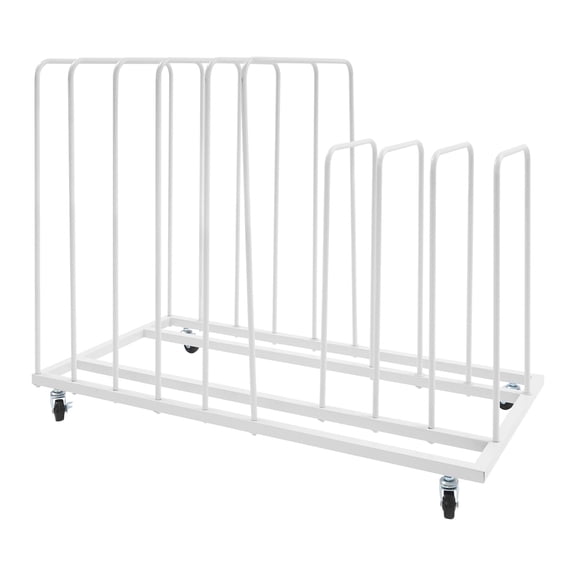 Art Storage Rack with Wheels 9 Section Rolling Art Painting Display Rack Metal Art Drying Storage Stand for Canvas Boards, Panel, Crafts Drying and Paintings Display