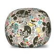 thumbnail image 1 of Art Storage Toy Bag Chair, Pattern with Birds Flowers and Geometrical Shapes for Hand Drawn Style, Stuffed Animal Organizer Washable Bag, Small Size, Multicolor, by Ambesonne, 1 of 3