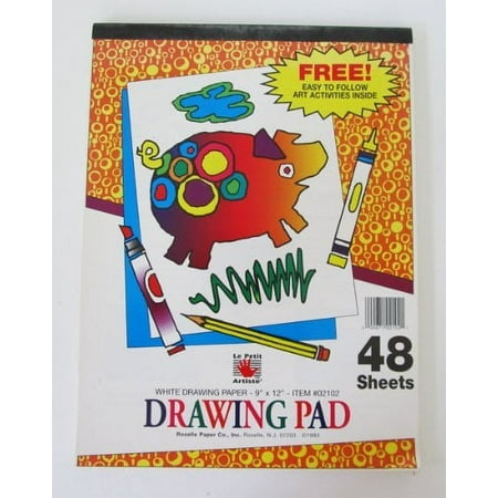 Art Street 9" x 12" White Drawing Pad, 1 Each