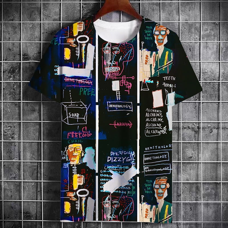 T-shirt Oversize in Cotone con Stampa Pattern Gotico - DHgate