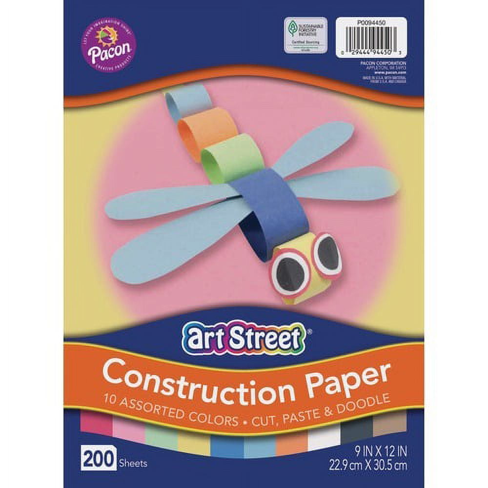 Crayola Construction Paper in 10 Assorted Colors, School Supplies, Beginner  Child, 240 Sheets