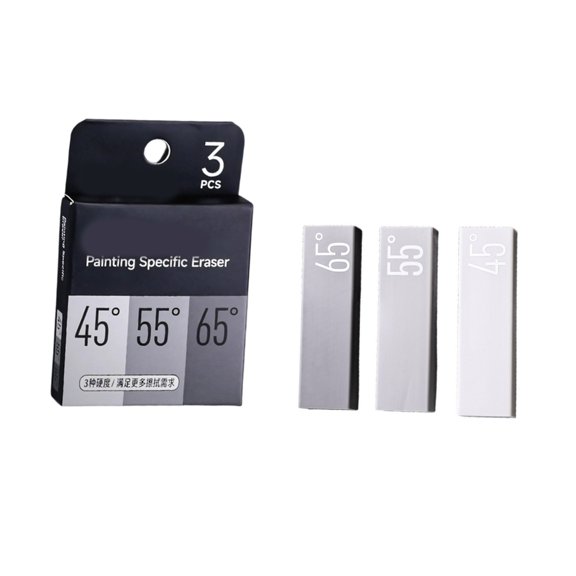 Art Student PVC Highlight Erasers 3 Varied Hardness Sketching Eraser For Artists Students Portrait-Painting Highlighting Detailed Sketching Work