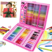 Art Supplies, 150-Piece Drawing Art Kit, Gifts for Girls Boys Teens, Art Set Crafts Case, Kid Crafting Supplies Includes Oil Pastels, Crayons, Colored Pencils Christmas Gifts,Birthdays GiftsPink
