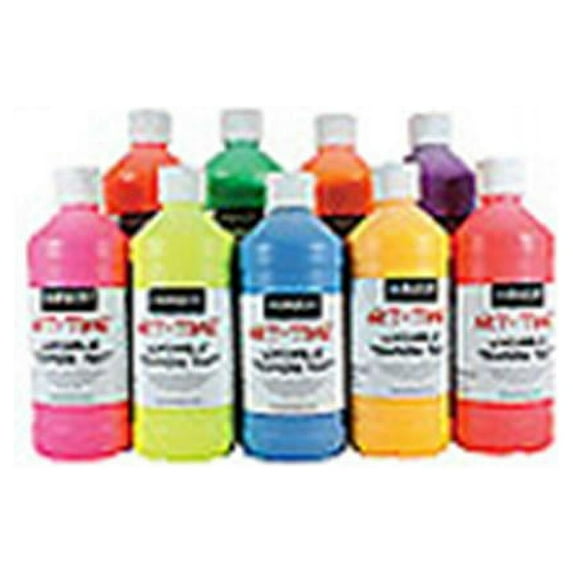 Art Supplies 225720 Fluorescent Tempera Paint - Red