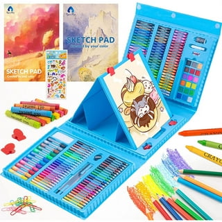 Sesame Street 43-Piece Art Case, Travel Art Set for Children, Includes  Markers, Crayons, Stickers, and Watercolors, Gift for Kids, Ages 3+ 
