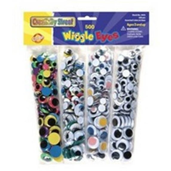 Art Supplies 3435W Wiggle Eyes Classpack- 500 Piece
