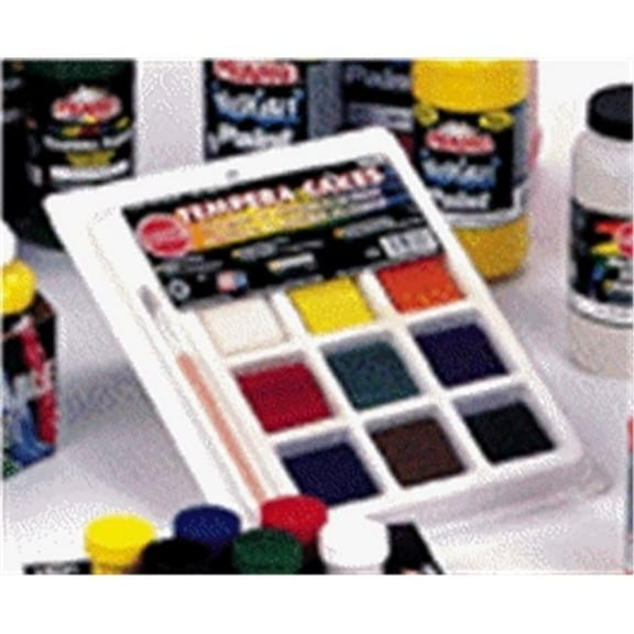 Art Supplies 80905 9 Pieces Prang Tempera Cake Set - Blue