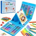 thumbnail image 1 of Art Supplies, Art Kits Arts and Crafts for Kids Age 4-6 6-8 8-12 with Trifold Easel,Includes Oil Pastels,Crayons,Colored Pencils,Drawing Set for 3-12 Year Olds Girls Boys (Blue,208 Pcs), 1 of 8