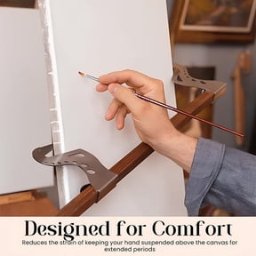 Art Supplies Artist Hand Support Bridge, Gravity Self Lock Crane Shaped Adjustable Metal Wrist Rest Bar, Canvas Frame Clamp Hand Stand for Beginner & Pro Painters Detailed Drawing,2pcs