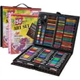thumbnail image 1 of Art Supplies for Kids, 150 Pieces Art Set Crafts Drawing Painting Kit, Portable Art Case Art Kits Includes Oil Pastels, Crayons, Colored Pencils, Creative Gift for Kids, Adults, Teens Girls Boys, 1 of 2