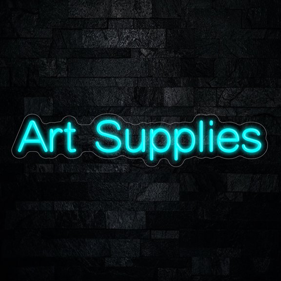 Art Supplies LED Neon Sign 28"L x 6"H #20130