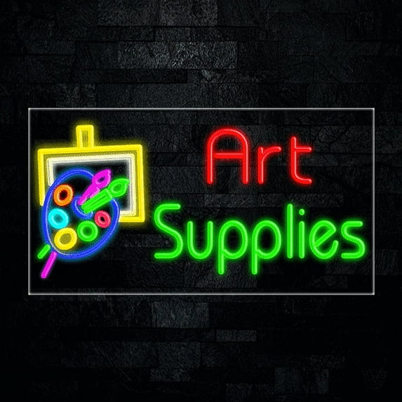 Art Supplies LED Neon Sign 33"L x 18"H #31657