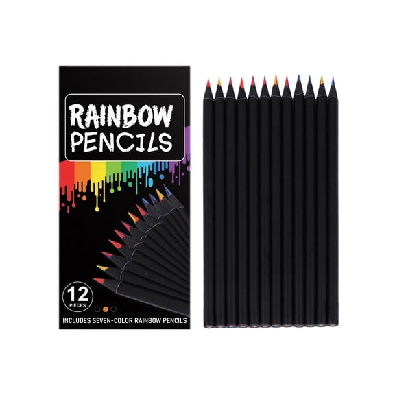 Art Supplies Multicolor Pencil Easter Basket Stuffers, 12 Colored Rainbow Pencils Set, Colorful Painting Pencil for Artists, Drawing, Christmas Gifts