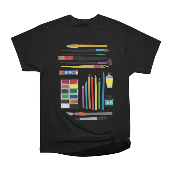 Art Supplies T-Shirt Tee Gift For Him Merch For Her Apparel For Friend ...