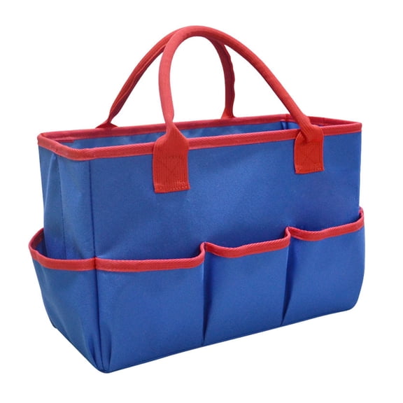 Art Supplies Tote Bag with Pockets Oxford Cloth Heavy Duty Portable Handle Folding Artist Crafts Tool Storage Handbag Organizer Caddy