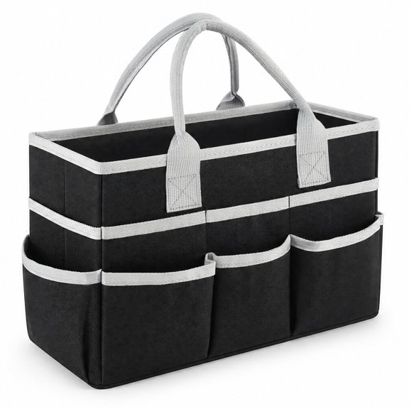 Art Supply Organizer Tote Bag for Art Class Travel Studio Storage Use, Grey