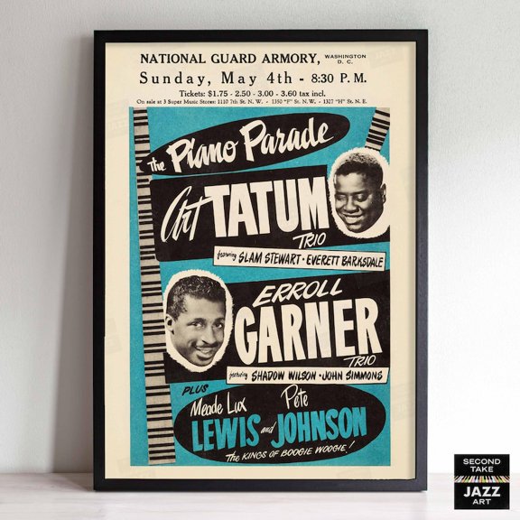 Art Tatum Erroll Garner Jazz Piano Parade Poster 8x12 UNFRAMED