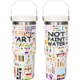 thumbnail image 1 of Art Teacher Insulated Tumbler - 30 Oz Appreciation Gift for Women Men With Straw and Handle - Travel Mug, 1 of 6