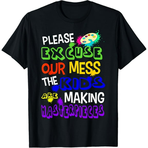 Art Teacher Student Kids Artist Illustrator School Painter T-Shirt
