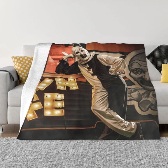 Art-The-Clown Blanket - Ultra Soft Micro Fleece Throw Blankets, Comfy Throw Blanket For Couch, Gift For Adults, Kids And Teens, Bed, Sofa, Chair, Camping And Travel 40"X30"