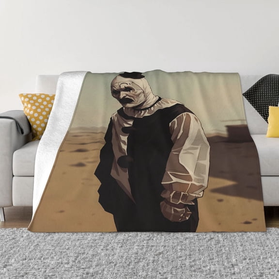 Art-The-Clown Blanket - Ultra Soft Micro Fleece Throw Blankets, Comfy Throw Blanket For Couch, Gift For Adults, Kids And Teens, Bed, Sofa, Chair, Camping And Travel 80"X60"