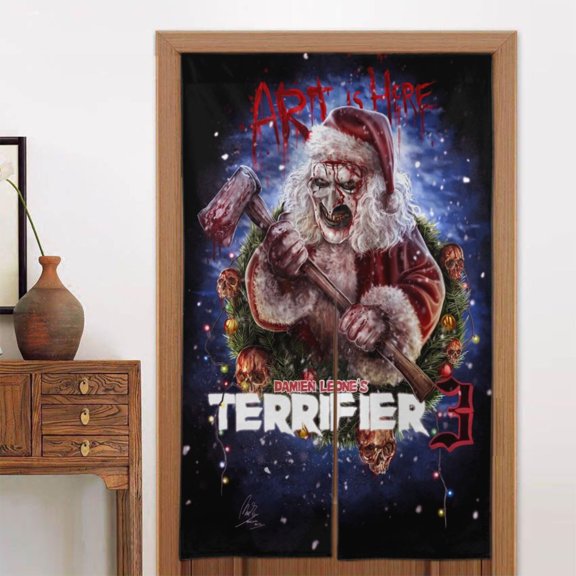 Art The Clown Door Curtains Doorway Privacy Dividers Noren Curtain Blackout Tapestry Wall Hanging for Home Decor 34x56in