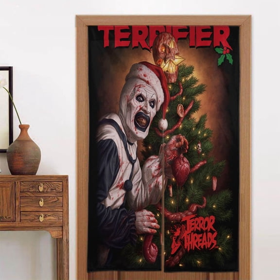 Art The Clown Door Curtains Doorway Privacy Dividers Noren Curtain Blackout Tapestry Wall Hanging for Home Decor 34x56in