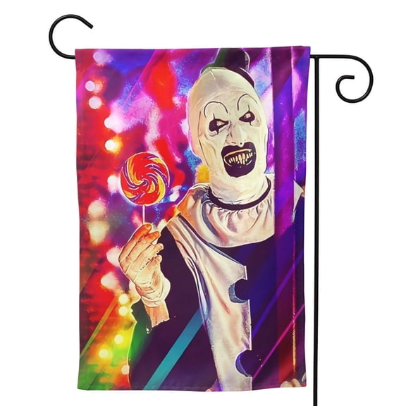Art-The-Clown Garden Flags, Double Sided Decorative Yard Flag For Outside Yard Lawn Outdoor Home Decoration 12.5"X18"