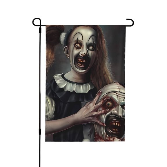 Art-The-Clown Garden Flags, Double Sided Decorative Yard Flag For Outside Yard Lawn Outdoor Home Decoration 28"X40"