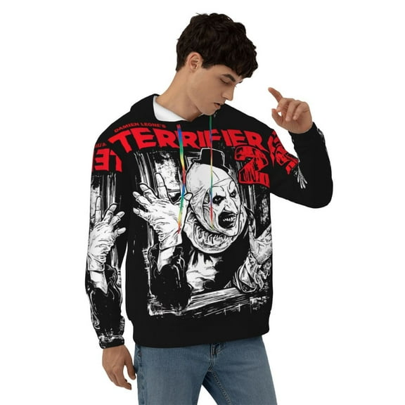 Art The Clown Hoodie Lightweight Pullover Halloween Graphic Hooded Sweatshirt for Women Men with Pocket Small