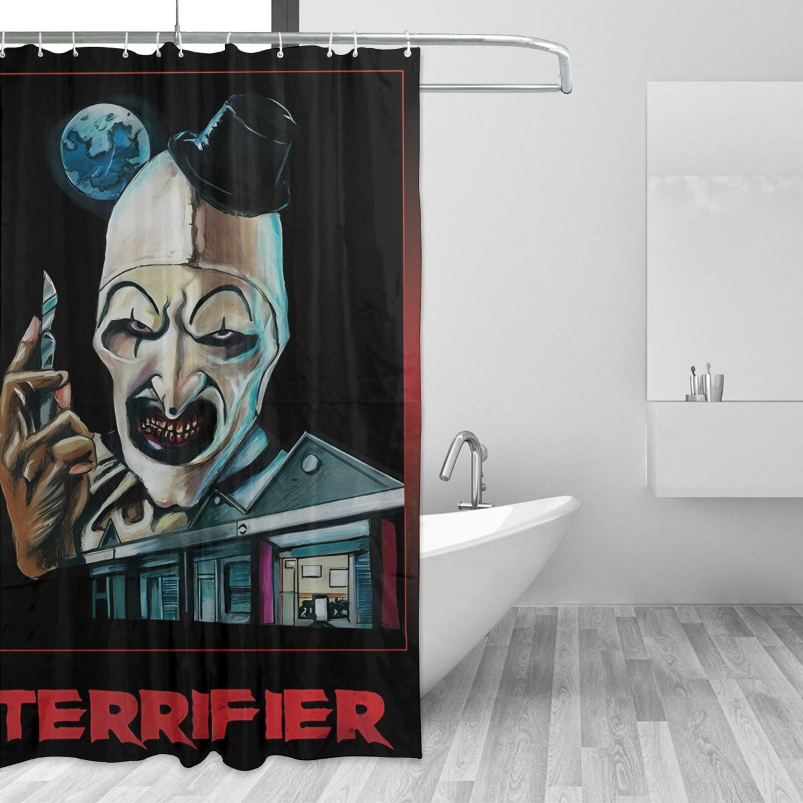 Art The Clown Shower Curtain Bathroom Shower Curtains Quick Drying