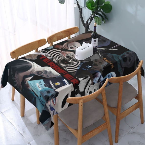 Art The Clown Tablecloth Halloween Rectangle Versatile Stylish Table Cover for Party Picnic Dinner Decor 54x72in