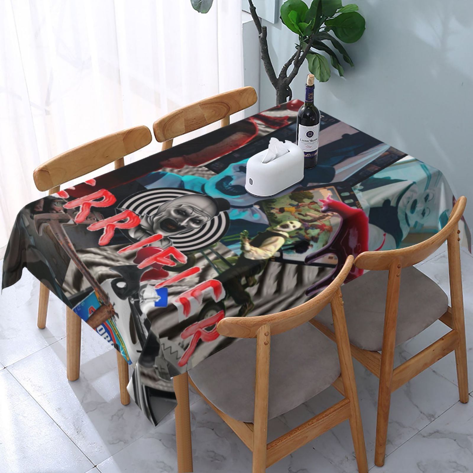 Art The Clown Tablecloth Halloween Rectangle Versatile Stylish Table ...
