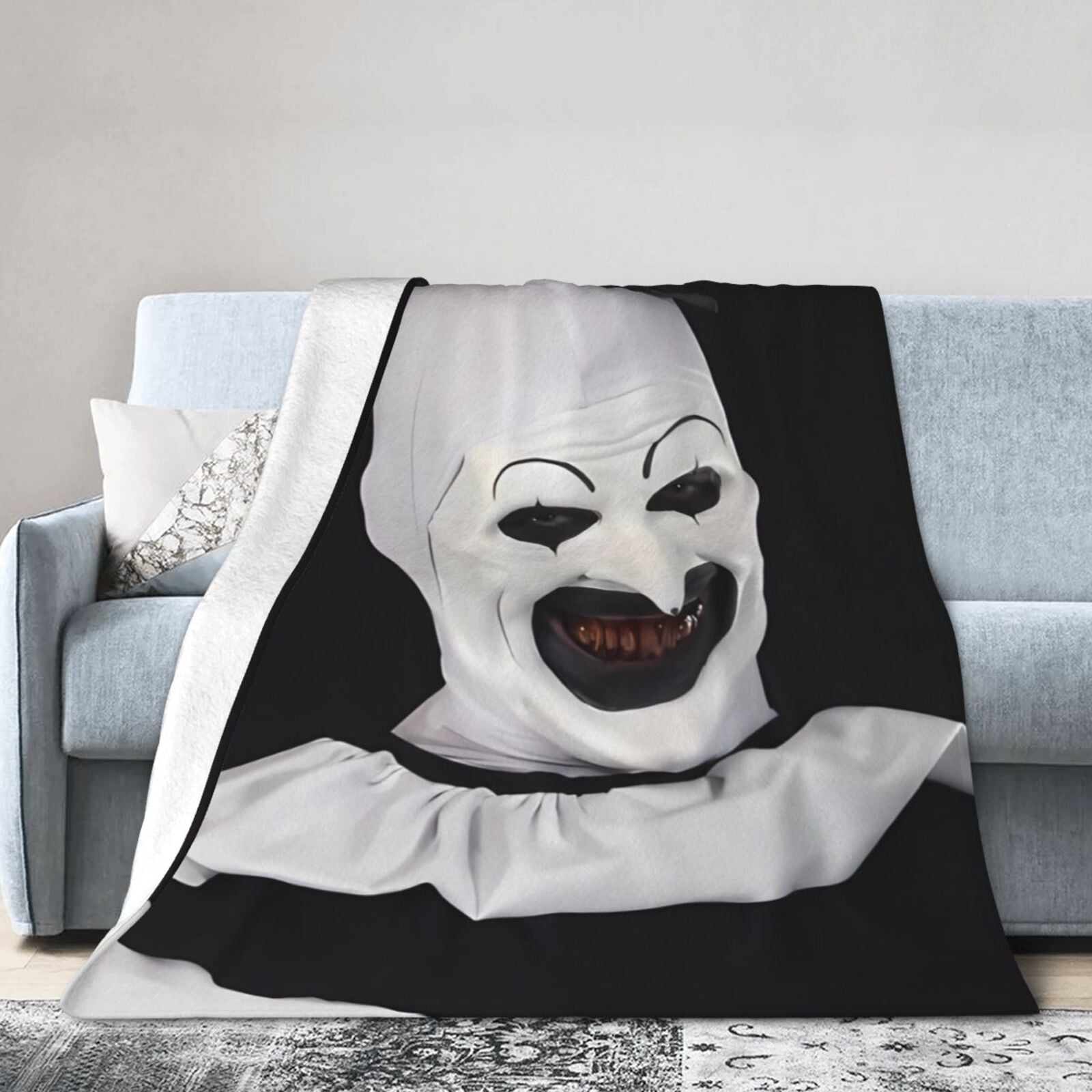 Scary Clown Print Pattern Blanket