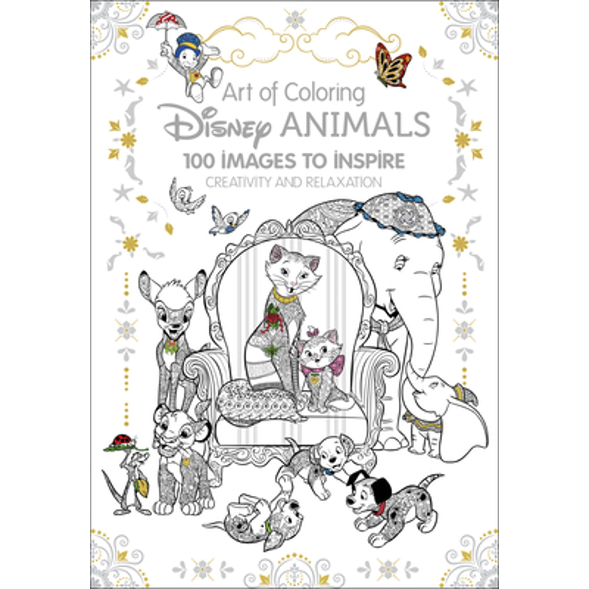 Pre-Owned Art Therapy: Disney Animals: 100 Images to Inspire Creativity and Relaxation (Art of Coloring) Paperback