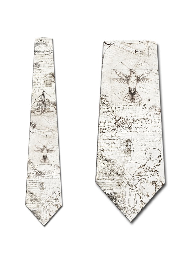 Art Ties Mens Da Vinci Necktie Novelty Tie by Three Rooker