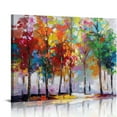 thumbnail image 1 of Art Tree Canvas Prints Wall Art for Home Decor, Large Colorful Trees Branches Forest Pictures for Living Room Bedroom Ready to Hang, 1 of 6