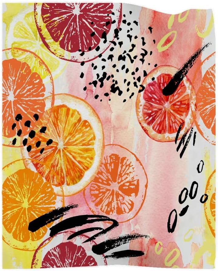 Art Trees Throw Blanket,Abstract Tree Yellow Floral Boscage Flannel