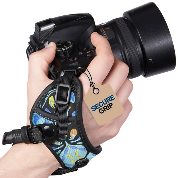Art Tribute Camera Hand Strap,Rapid Fire Secure Grip Wrist Straps for Mirrorless Camera and DSLR - Blue