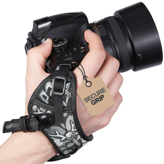 Art Tribute Lightweight Modern Wrist Straps for Camera, Silver