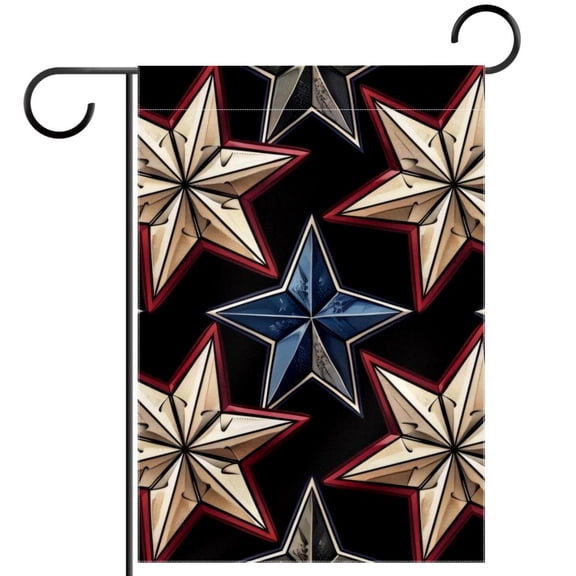Art USA Five-pointed Star Seamless Garden Flag Double Sided House Flag for Outdoor Home, Personalized All Year Round Yard Decor 12 x 18 Inch