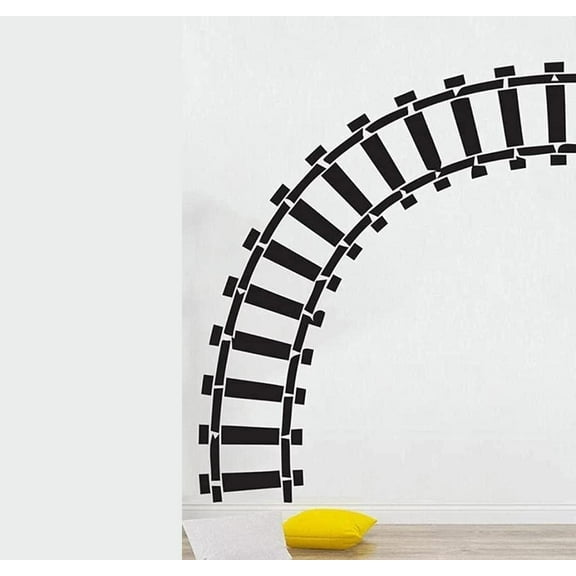 Art Wall Stickers Railroad Track Train Train Track Railroad Baby Nursery Kids Room Bedroom Decor Indoor Fashion Wall Decal Decorative Mural 50X60CM