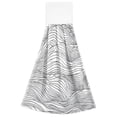 thumbnail image 1 of Art Wavy Line 2 Pack 14''x18'' Hand Towels Soft Coral Fleece Quick Dry Hook and Loop for Kitchen Bathroom, 1 of 7