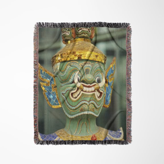 Art Work Sculpture Of Mask In Bangkok Thailand-As36 Bba0061 - Bill Bachmann, Woven Blanket