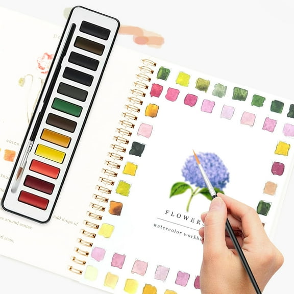 Art and Craft Kit for Kids,Beginner-Friendly Water Coloring Drawing Pad with Brush (Flowers)